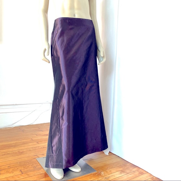Vintage Roman Keflay Purple Satin Skirt - Picture 3 of 12